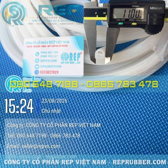 11x11x2 White E-Profile silicone hasket - Custom silicone seal