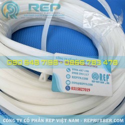 8x10x2 White U-Profile silicone gasket - Silicone seal
