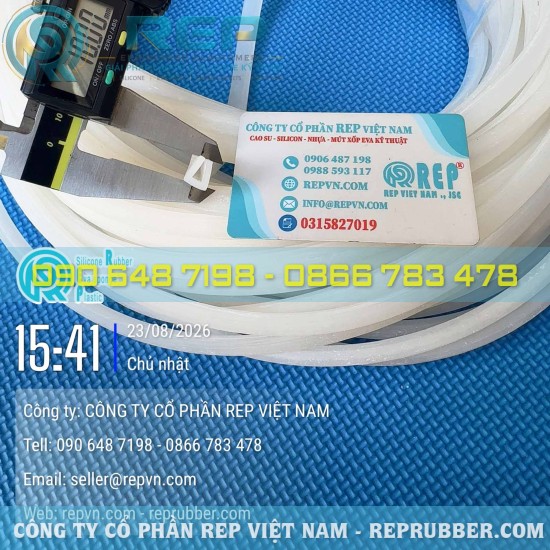 8x10x2 White U-Profile silicone gasket - Silicone seal