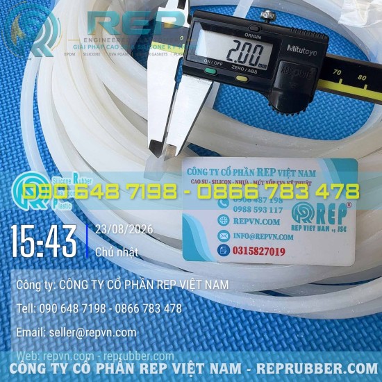 8x10x2 White U-Profile silicone gasket - Silicone seal