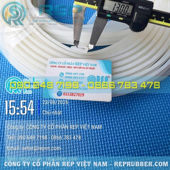 8x21x4 White U-Profile silicone gasket- Custom profile