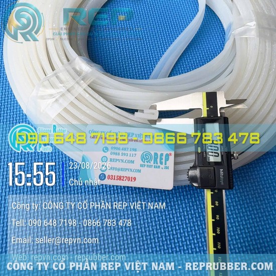 8x21x4 White U-Profile silicone gasket- Custom profile