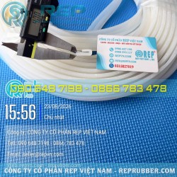 8x21x4 White U-Profile silicone gasket- Custom profile