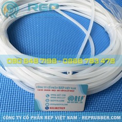 White silicone D-Profile gasket 6x7x1 – Custom silicone sealing profile