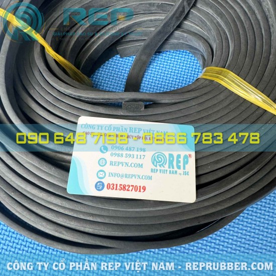 Rectangular 5x15 EPDM foam gasket—flexible and provides effective sealing