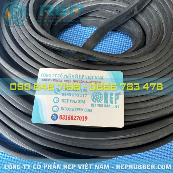 Rectangular 3x12 EPDM foam gasket—flexible and effectively sealing