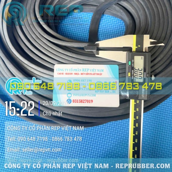 Rectangular 3x12 EPDM foam gasket—flexible and effectively sealing