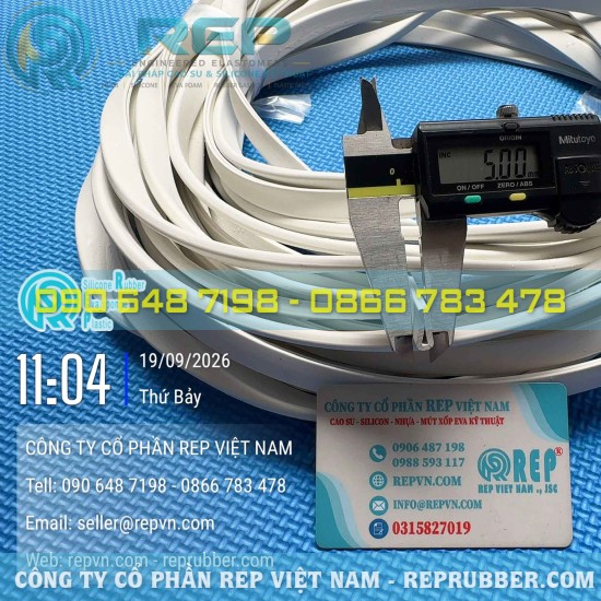 White EPDM U-Shaped gasket 5x12x1.5mm for industrial sealing